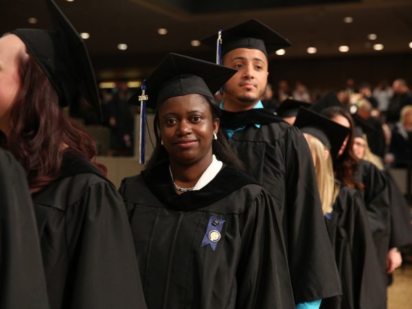 Commencement 2016 students wearing regalia