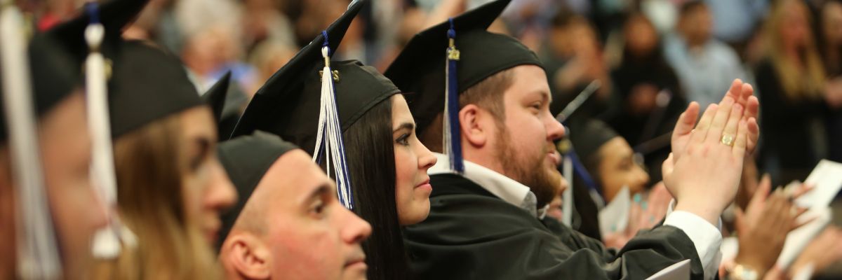 Commencement 2017 students clapping