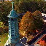 Areal photo of Maria College campus and Steeple