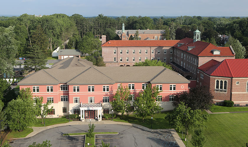 aerial view of the McAuley Building