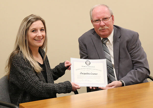 Student receiving the Andrea Lewis Siek AAS in Nursing Scholarship