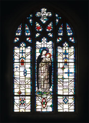 Stained Glass Window: St Agnes of Montepulciano
