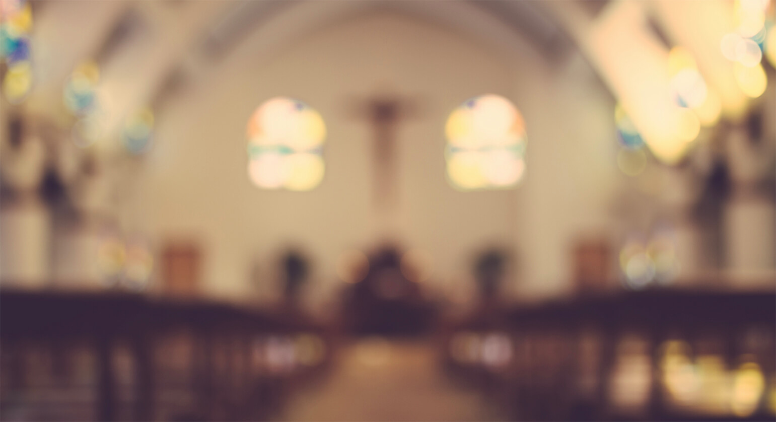 blurred image of inside a chapel