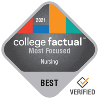College Factual badge - most focused - best nursing - 2021